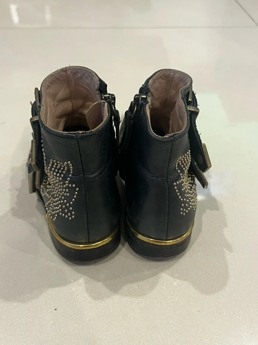 CHLOE Girl's Susanna Studded Ankle Boots